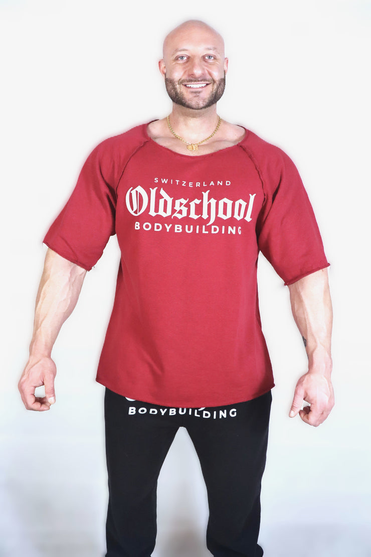 Oldschool Bodybuilding Switzerland Classic Rag Top - Bordeaux/Grau