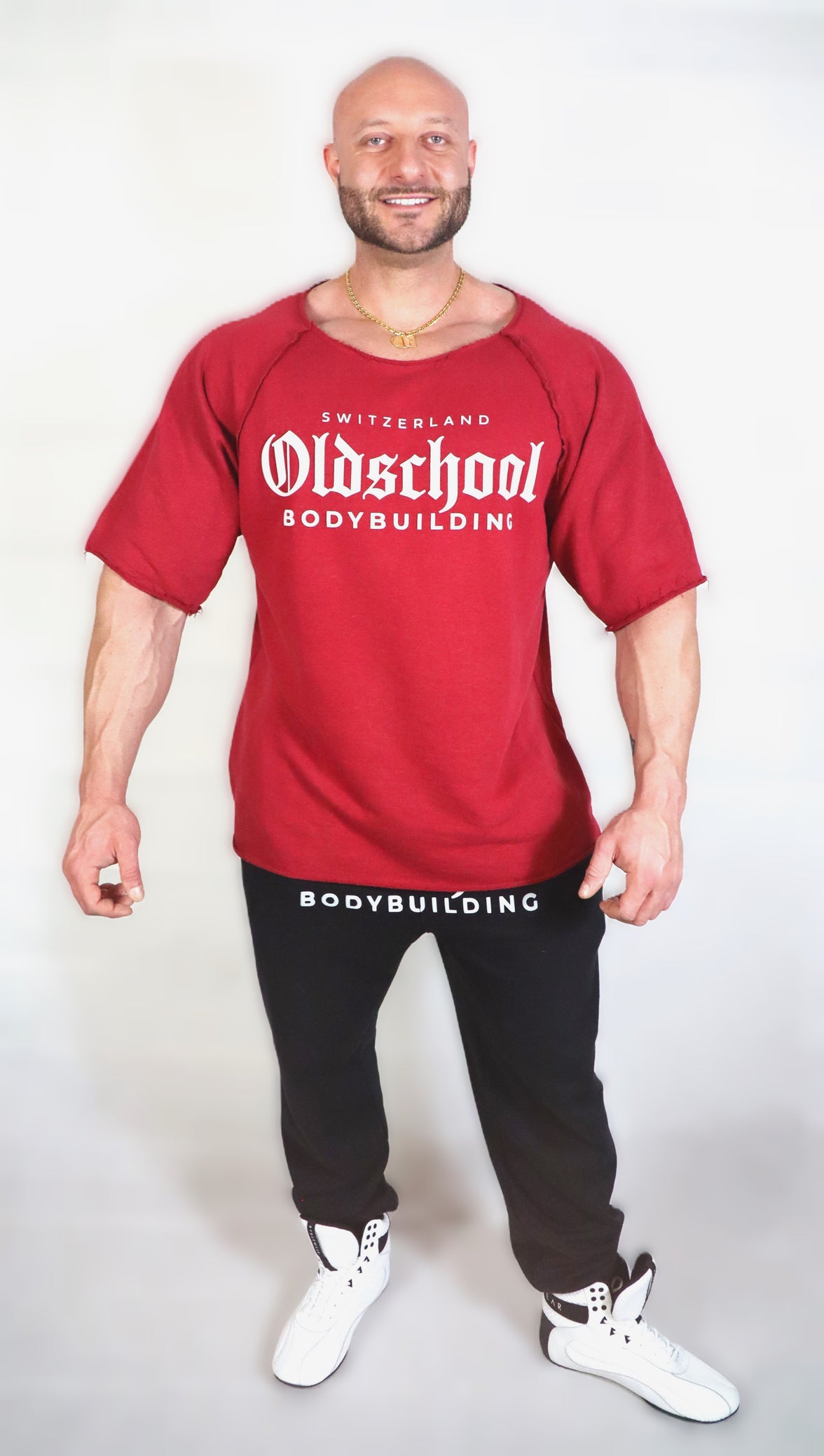 Oldschool Bodybuilding Switzerland Classic Rag Top - Bordeaux/Grau