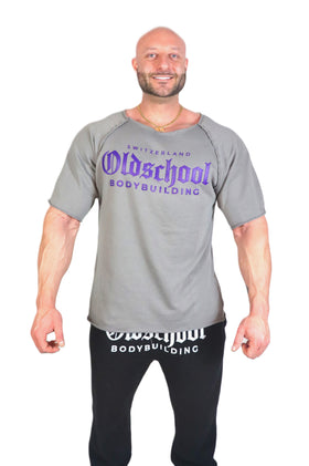 Oldschool Bodybuilding Switzerland Classic Rag Top - Grau/Lila