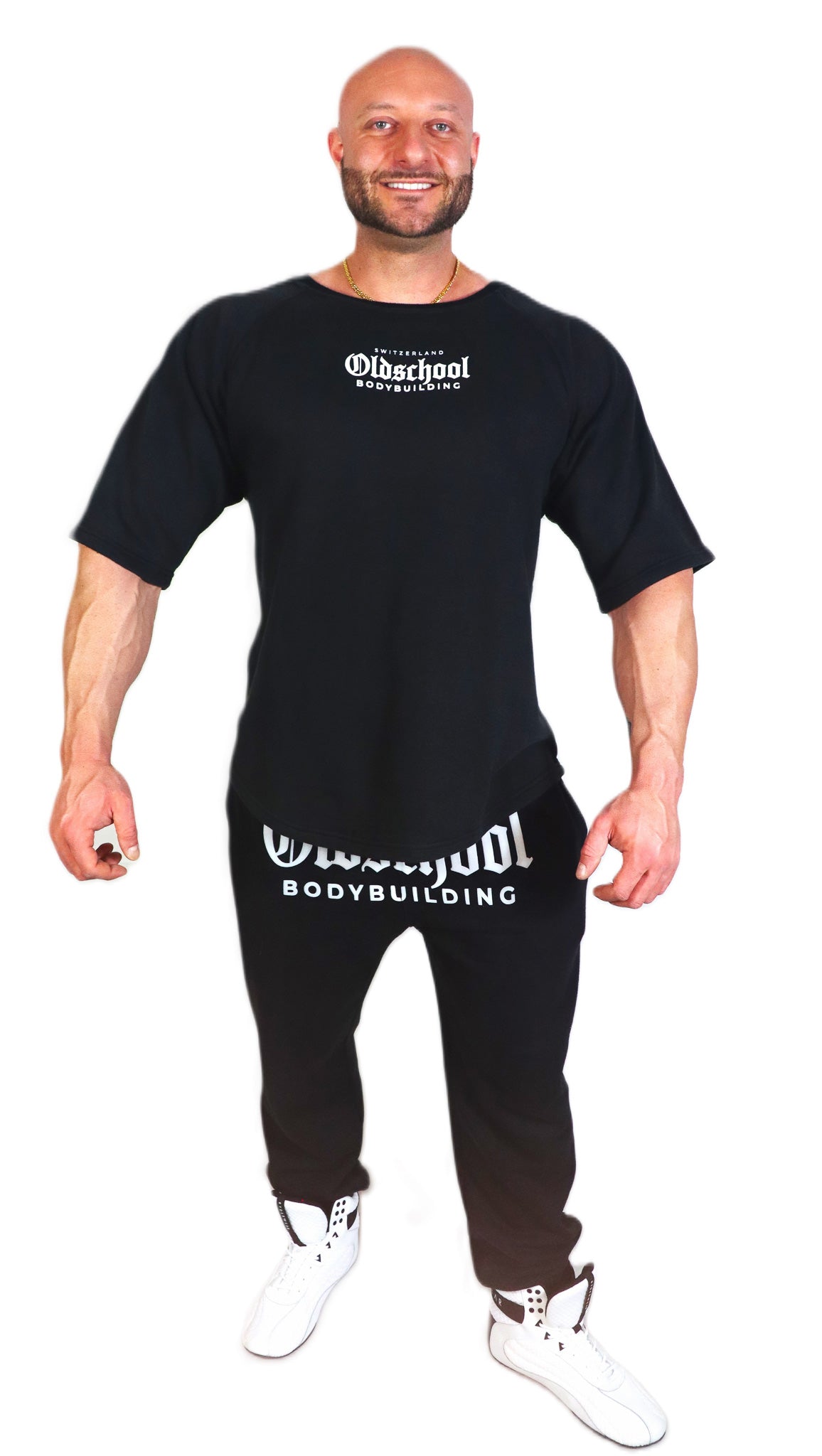Oldschool Bodybuilding Switzerland Classic Oversized Shirt - Schwarz