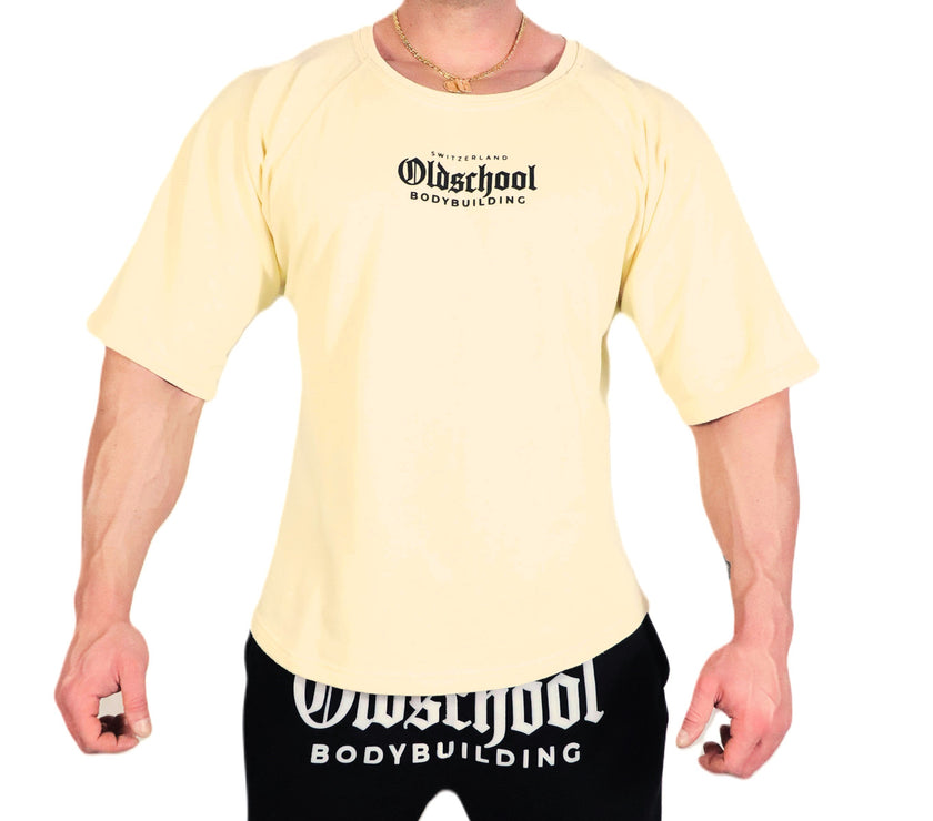 Oldschool Bodybuilding Switzerland Classic Oversized Shirt - Vanille