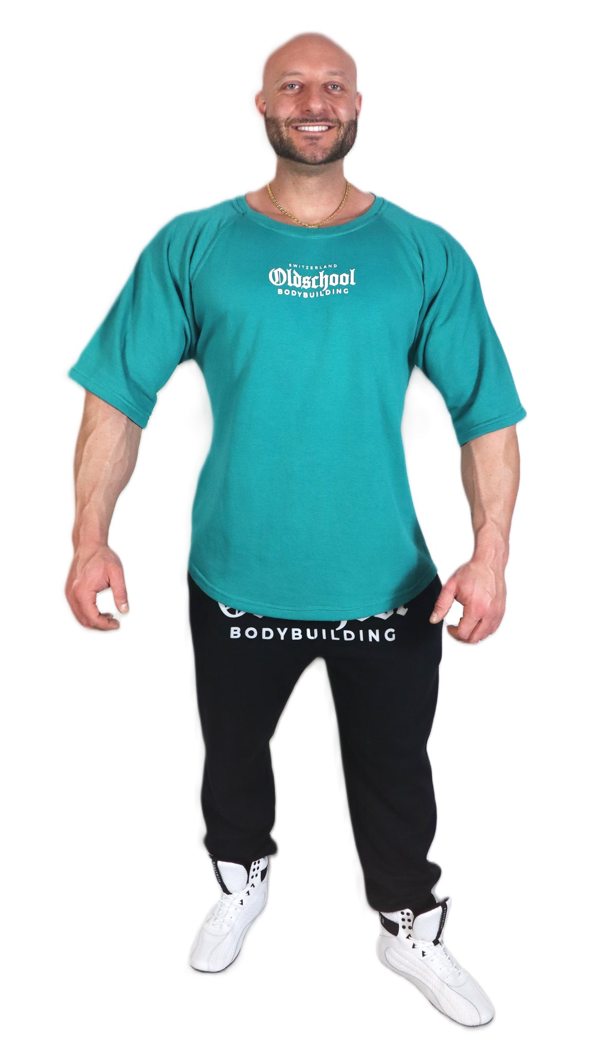 Oldschool Bodybuilding Switzerland Classic Oversized Shirt - Petrol
