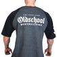 Oldschool Bodybuilding Switzerland Two Tone Overzized Shirt - Grau/Schwarz