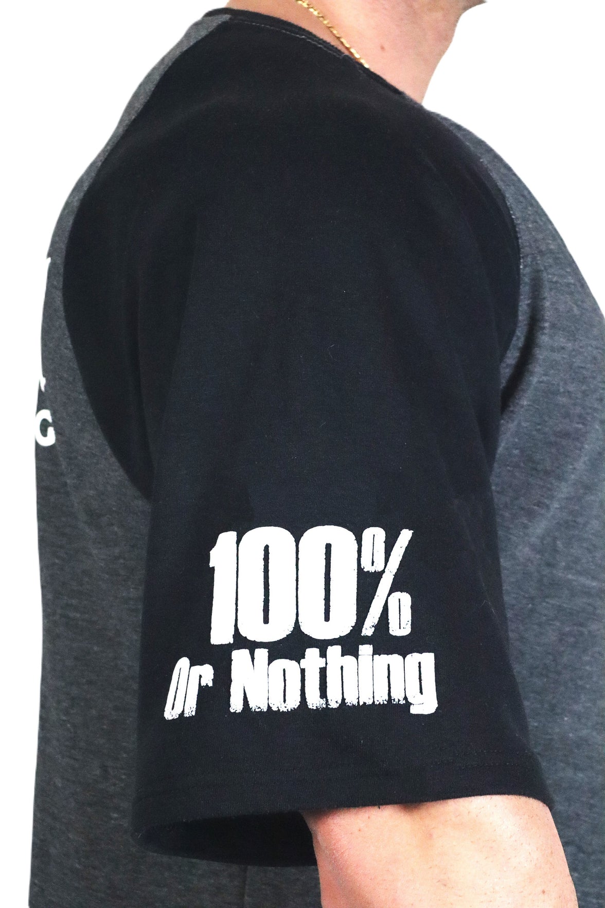 Oldschool Bodybuilding Switzerland Two Tone Overzized Shirt - Grau/Schwarz