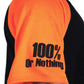 Oldschool Bodybuilding Switzerland Two Tone Overzized Shirt - Schwarz/Neon Orange