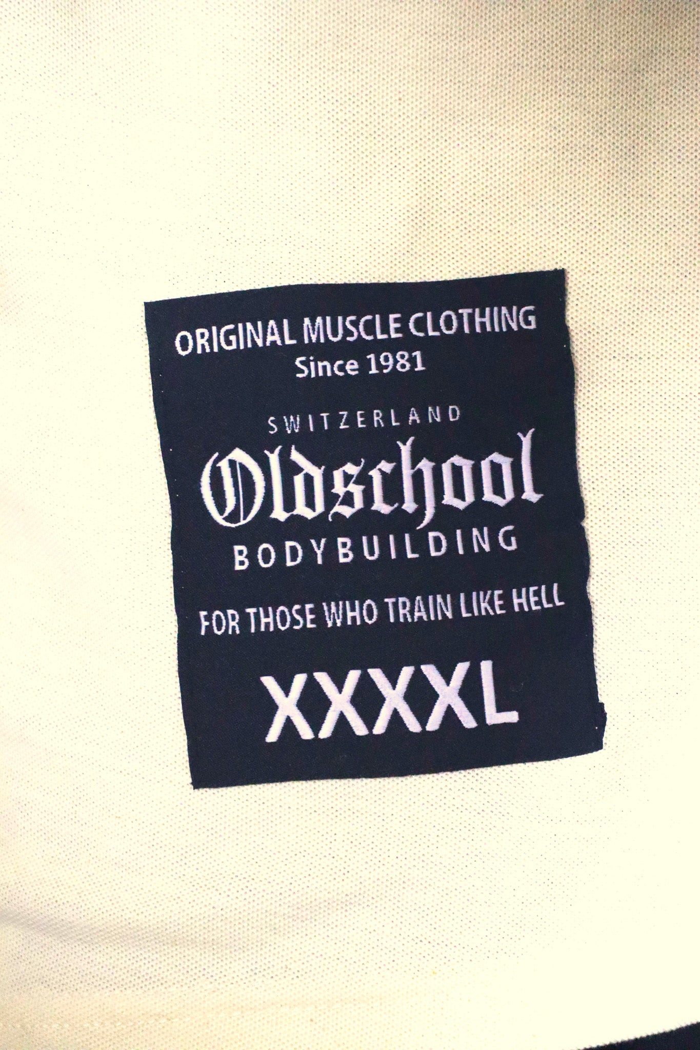 Oldschool Bodybuilding Switzerland  XXXXL Limited Edition Shirt - Vanille/Hellblau