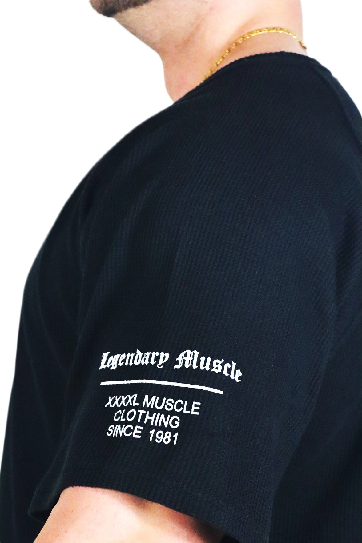 Oldschool Bodybuilding Switzerland Legendary Muscle Oversized Shirt - Schwarz