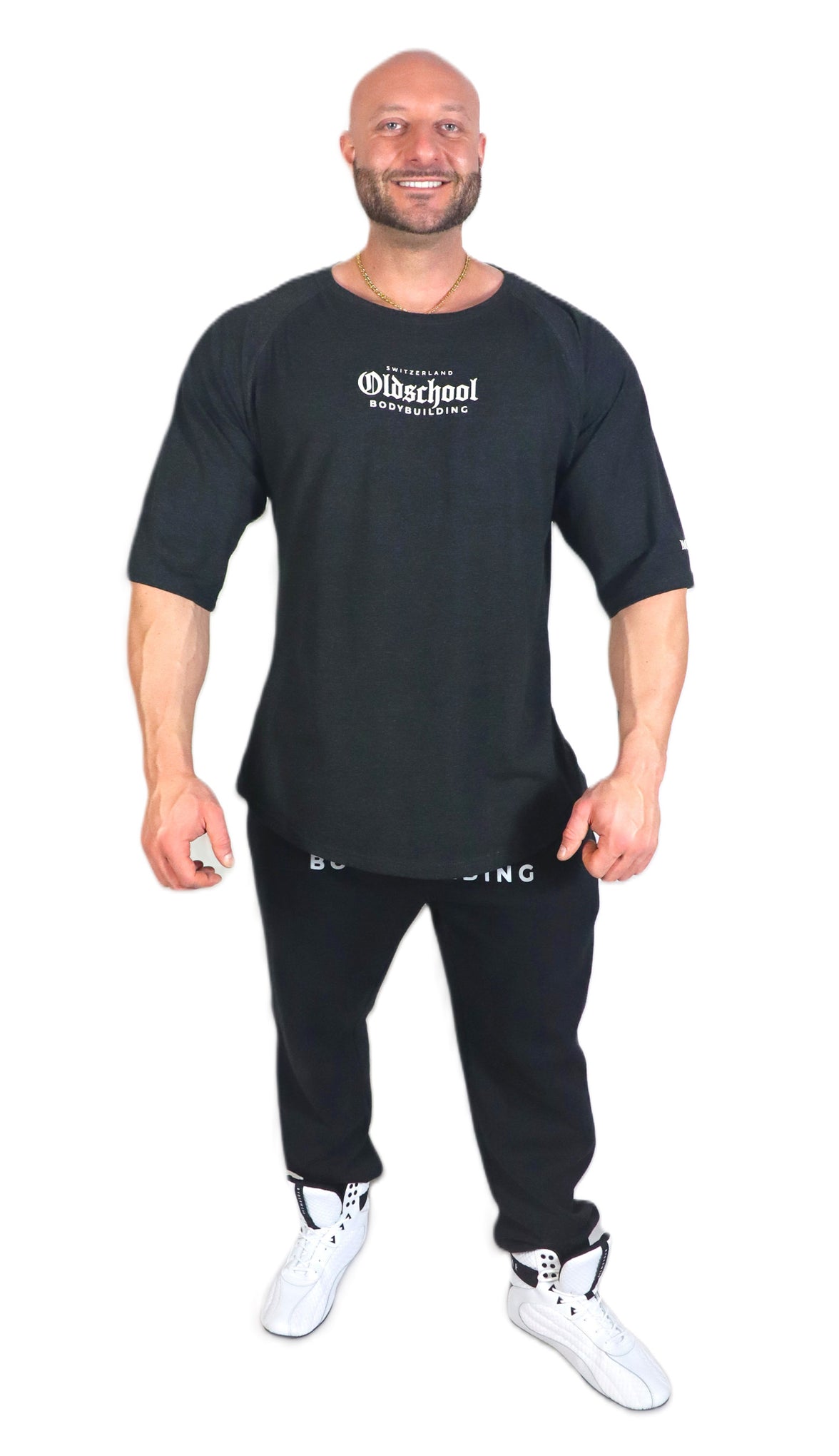 Oldschool Bodybuilding Switzerland Veni Vidi Vici Oversized Shirt - Anthrazit