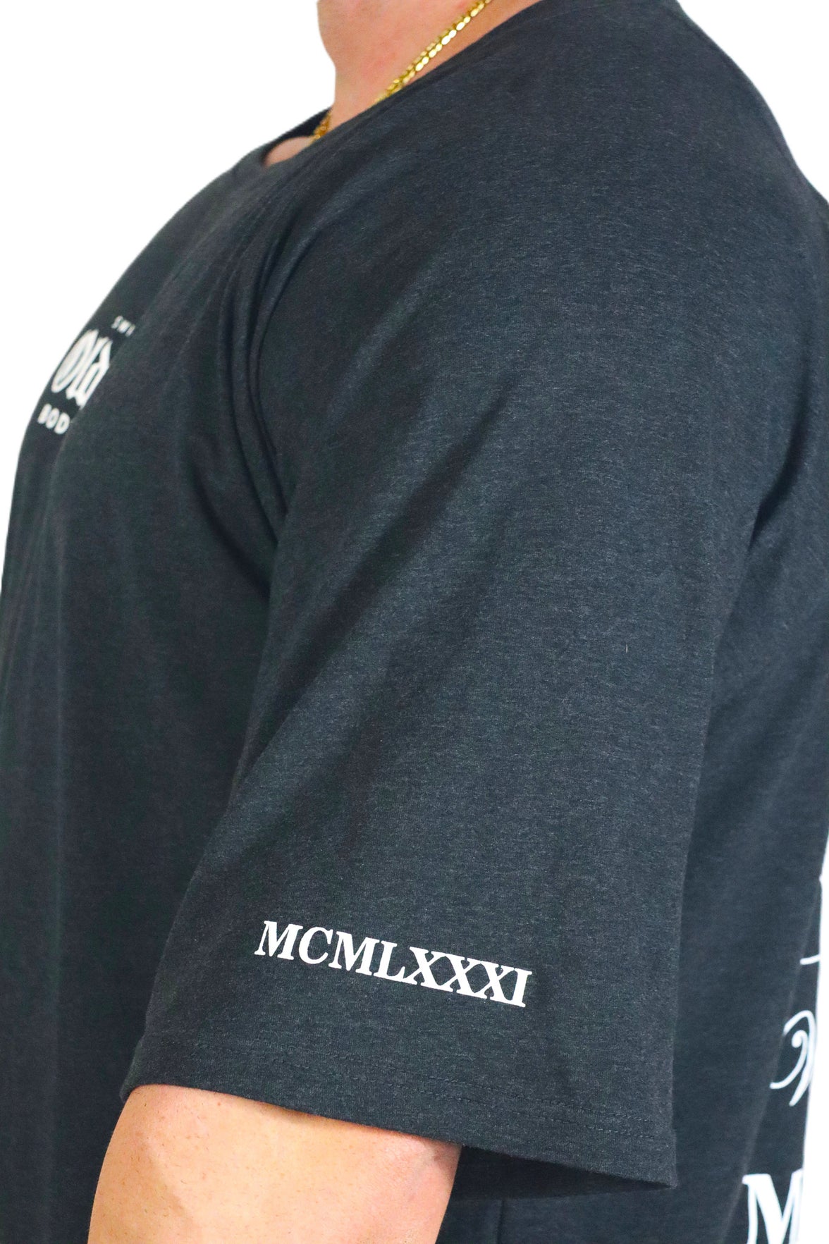 Oldschool Bodybuilding Switzerland Veni Vidi Vici Oversized Shirt - Anthrazit