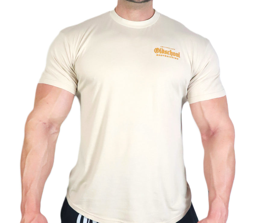 Oldschool Bodybuilding Switzerland Not For Pussyboys T-Shirt - Beige