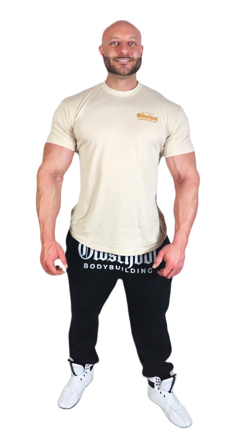 Oldschool Bodybuilding Switzerland Not For Pussyboys T-Shirt - Beige