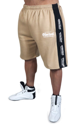 Oldschool Bodybuilding Switzerland Two Tone Shorts Beige/Schwarz