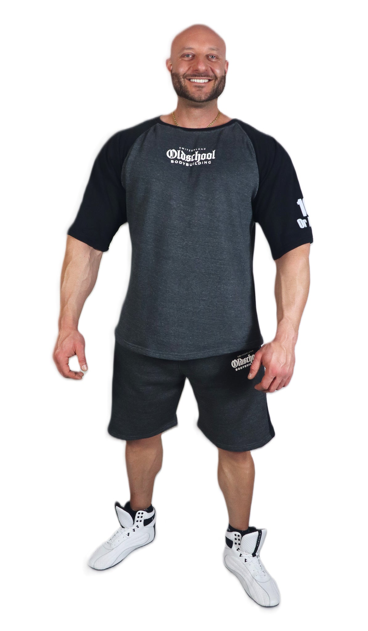 Oldschool Bodybuilding Switzerland Two Tone Shorts Grau/Schwarz