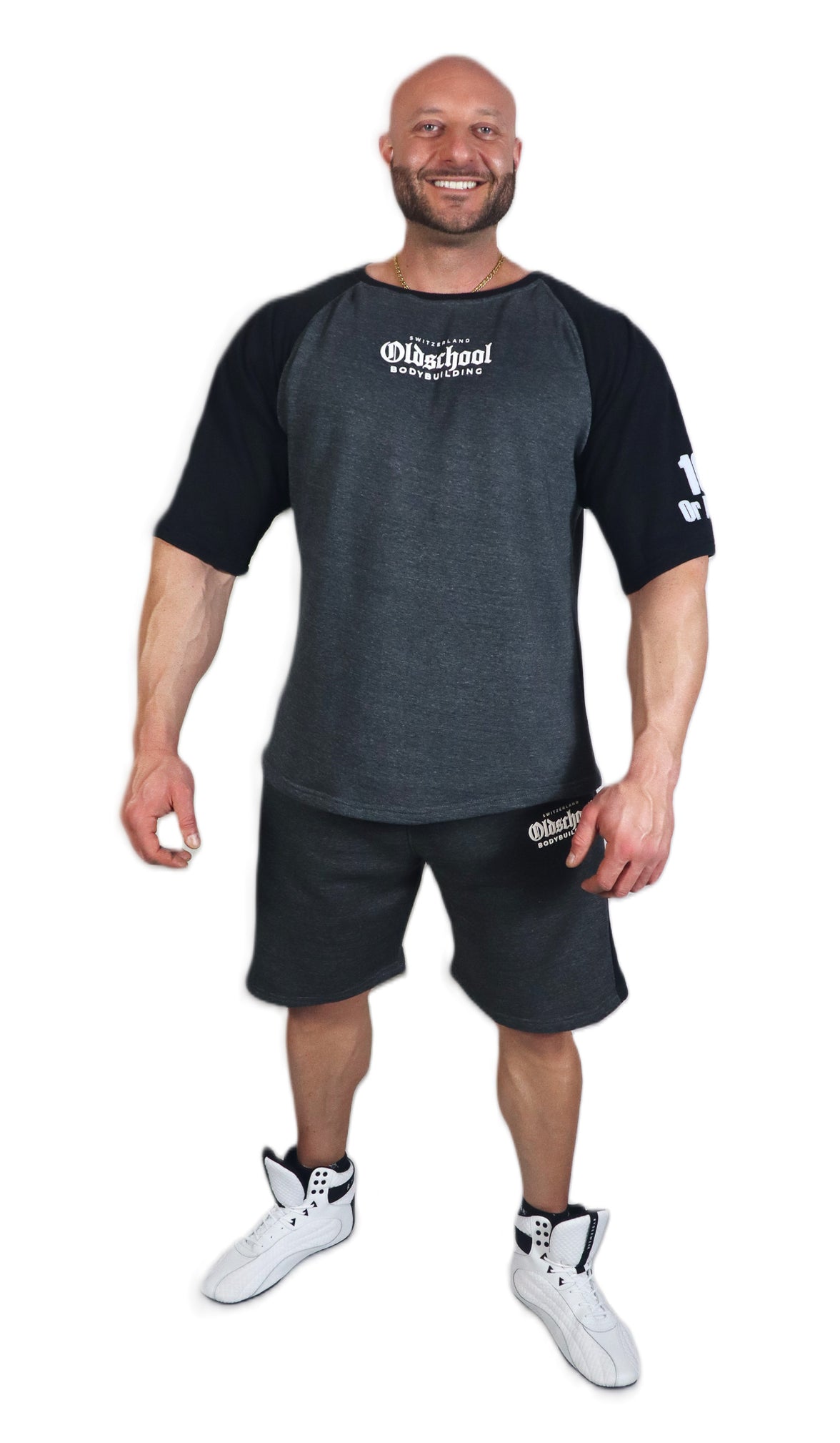 Oldschool Bodybuilding Switzerland Two Tone Shorts Grau/Schwarz