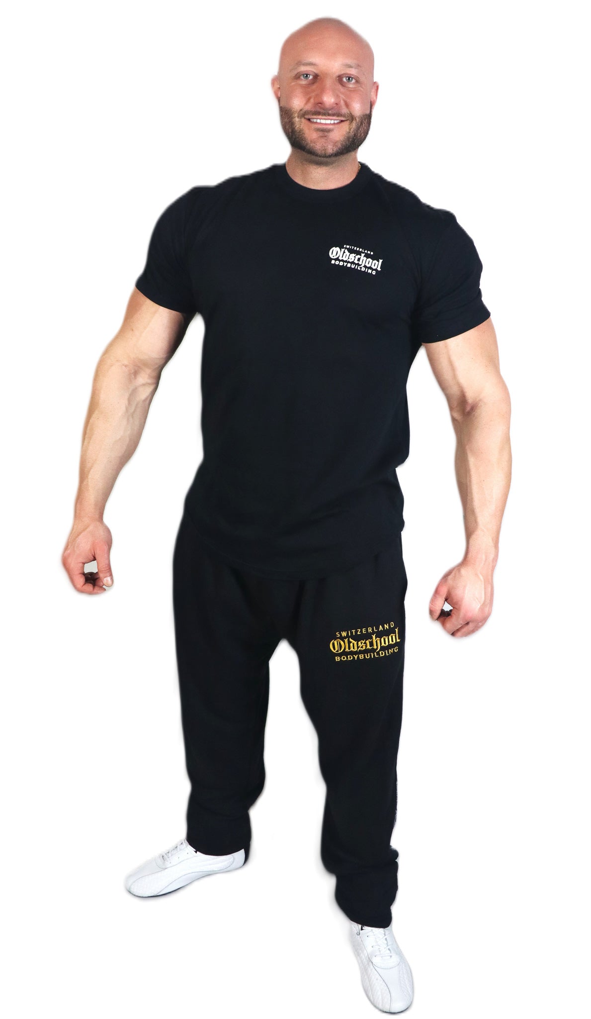 Oldschool Bodybuilding Switzerland Back In The Days Pants - Schwarz/Gold