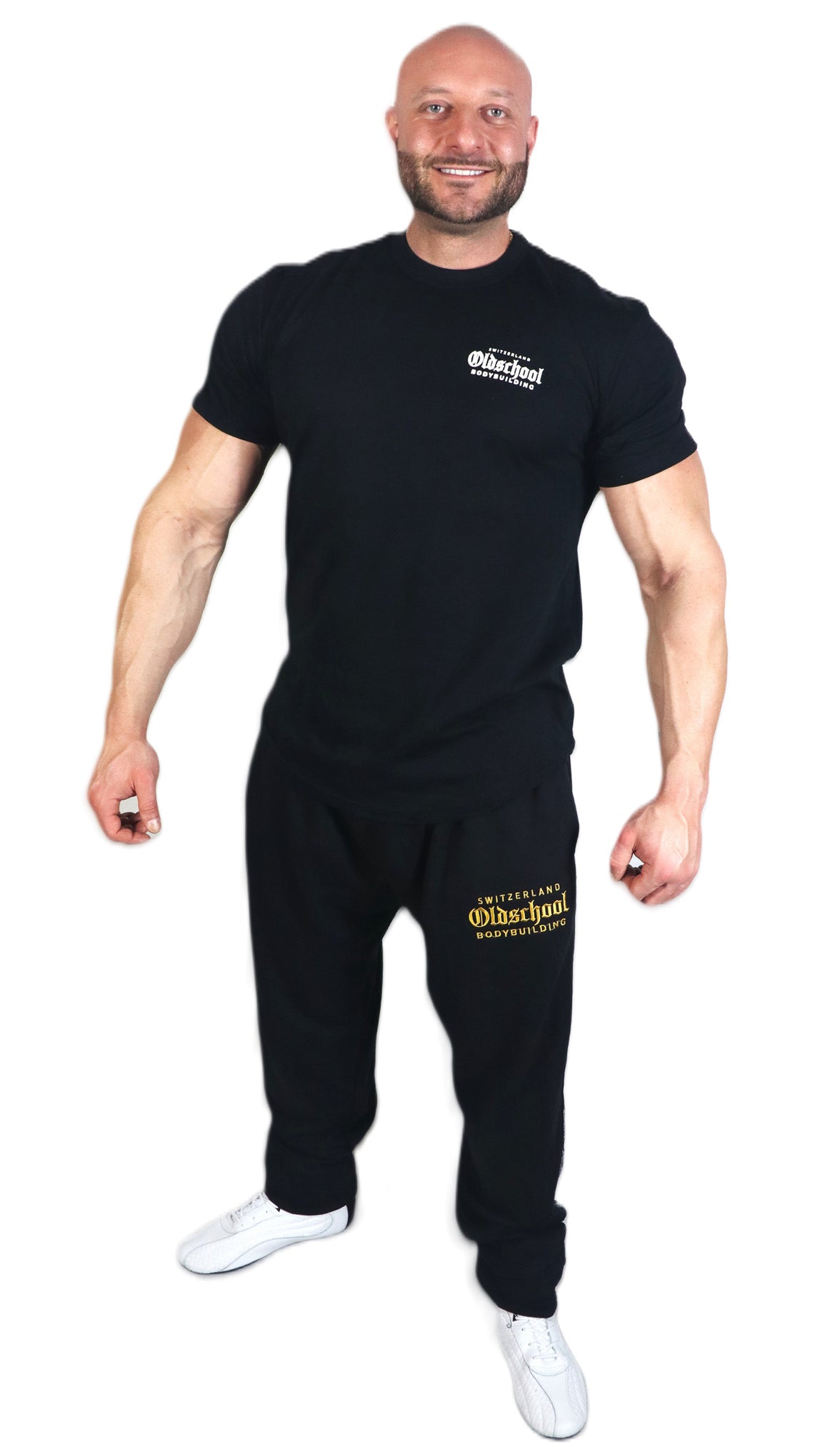 Oldschool Bodybuilding Switzerland Back In The Days Pants - Schwarz/Gold