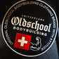 Oldschool Bodybuilding Switzerland Womens Legacy Badges Zipped Hoodie - Grau/Orange