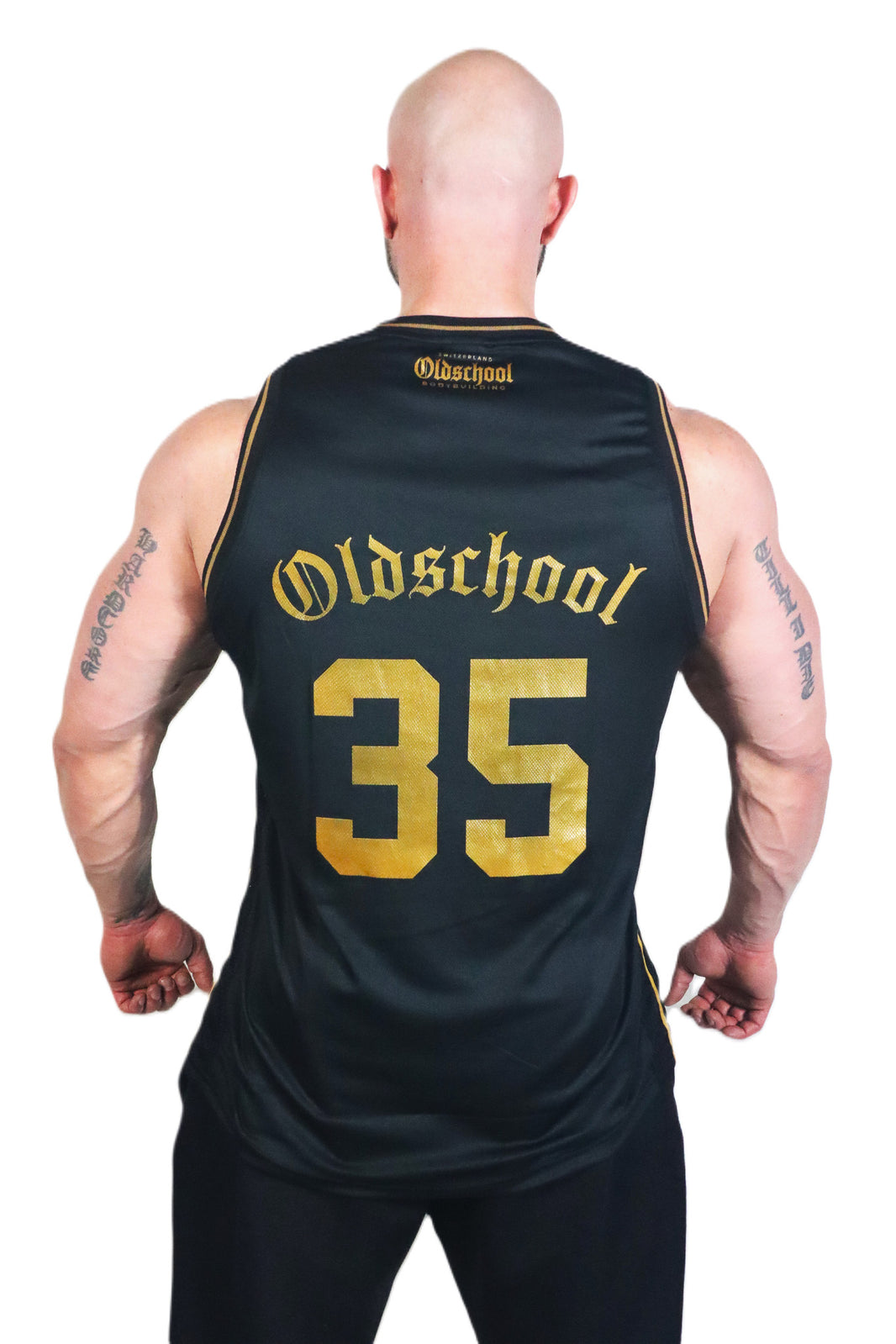 Oldschool Bodybuilding Switzerland Stefano 35 Tank Top - Schwarz/Gold