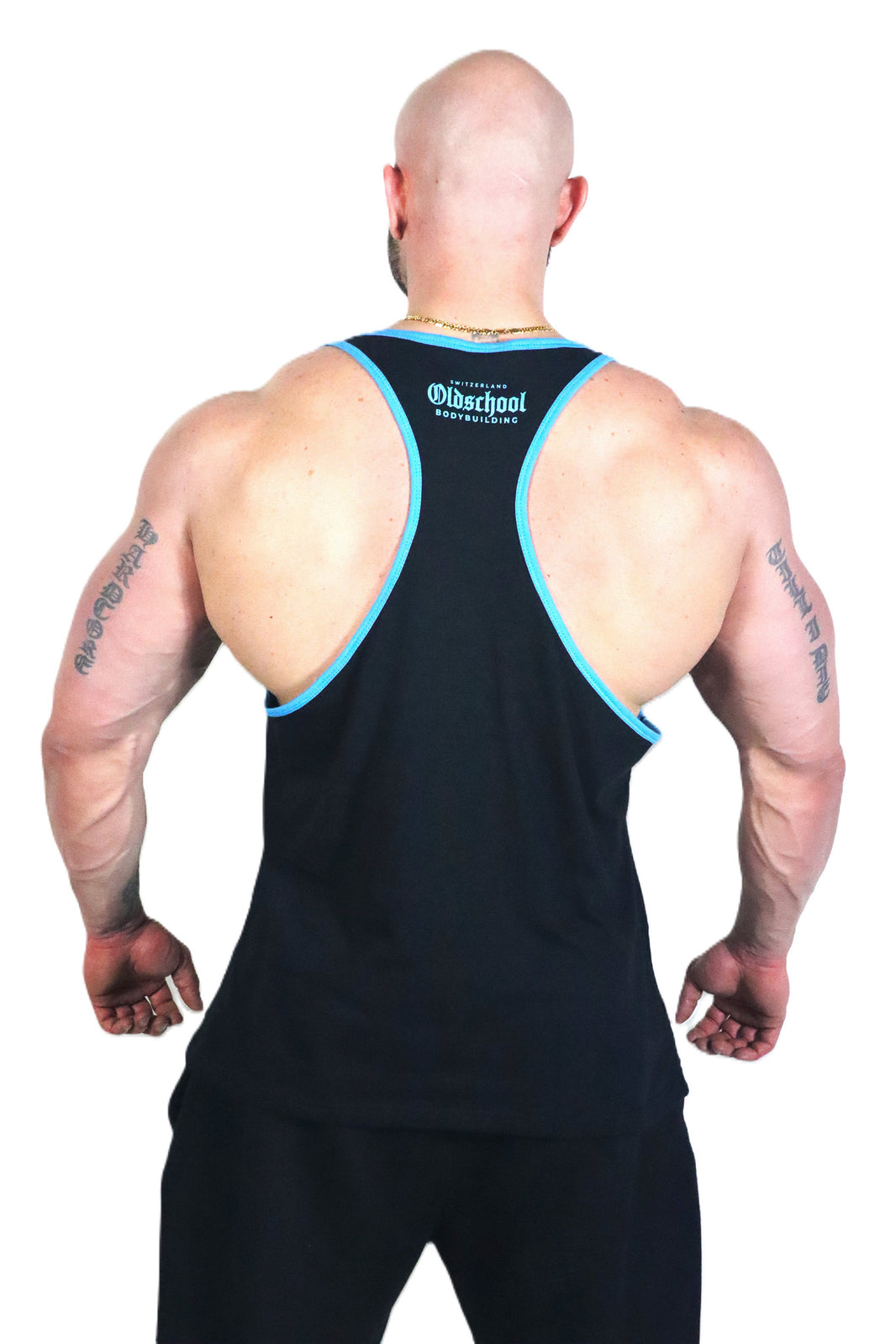 Oldschool Bodybuilding Switzerland Punisher Tank Top - Schwarz/Blau