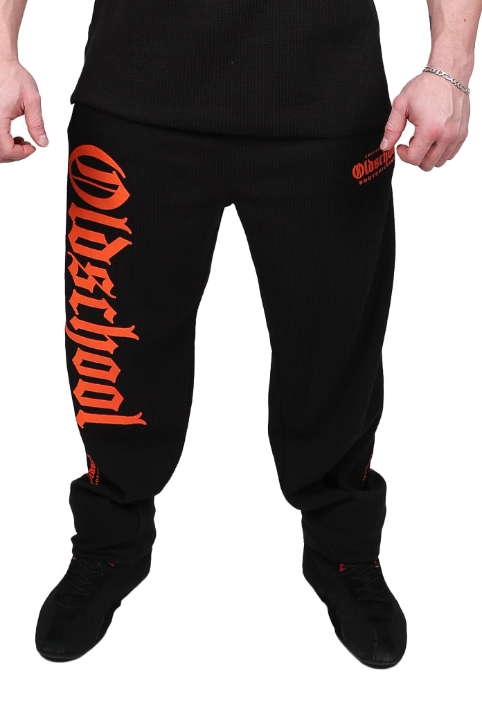 Oldschool Bodybuilding Switzerland Hardcore Pants - Schwarz/orange