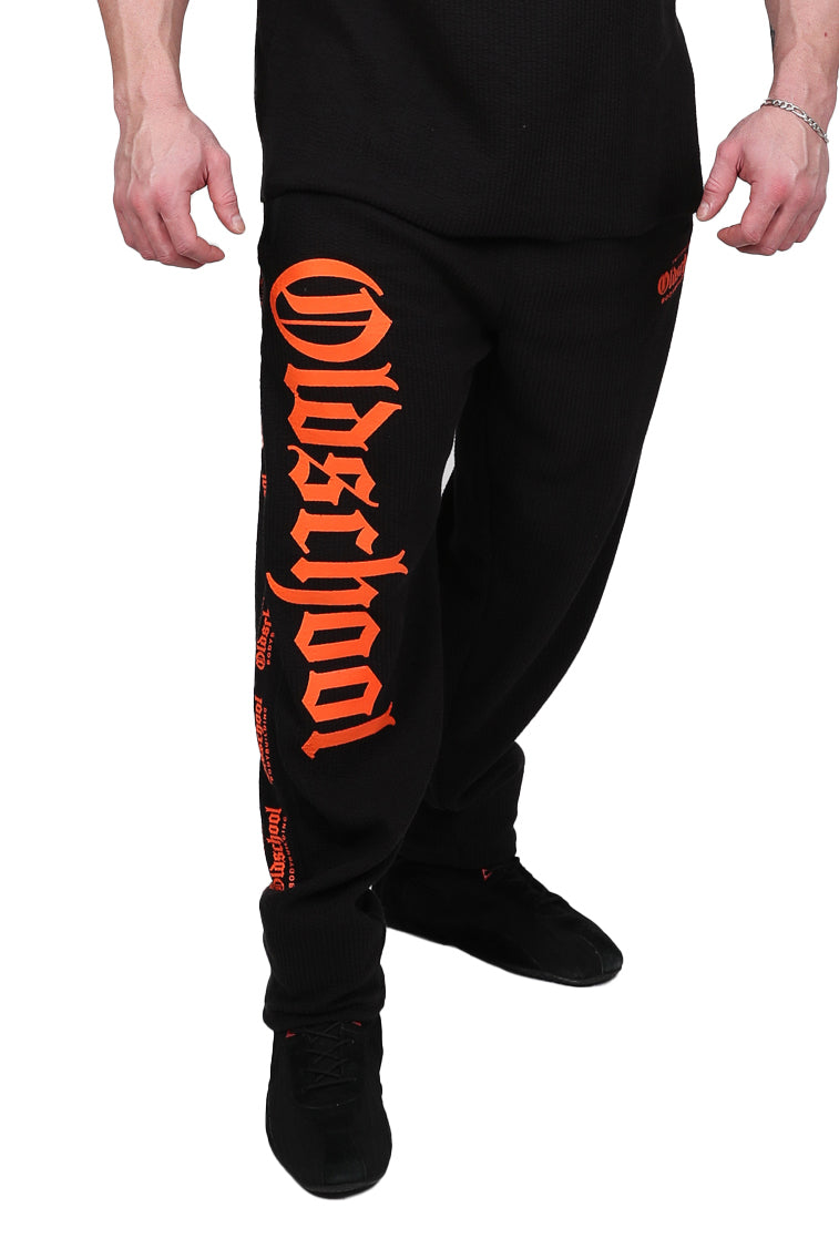 Oldschool Bodybuilding Switzerland Hardcore Pants - Schwarz/orange