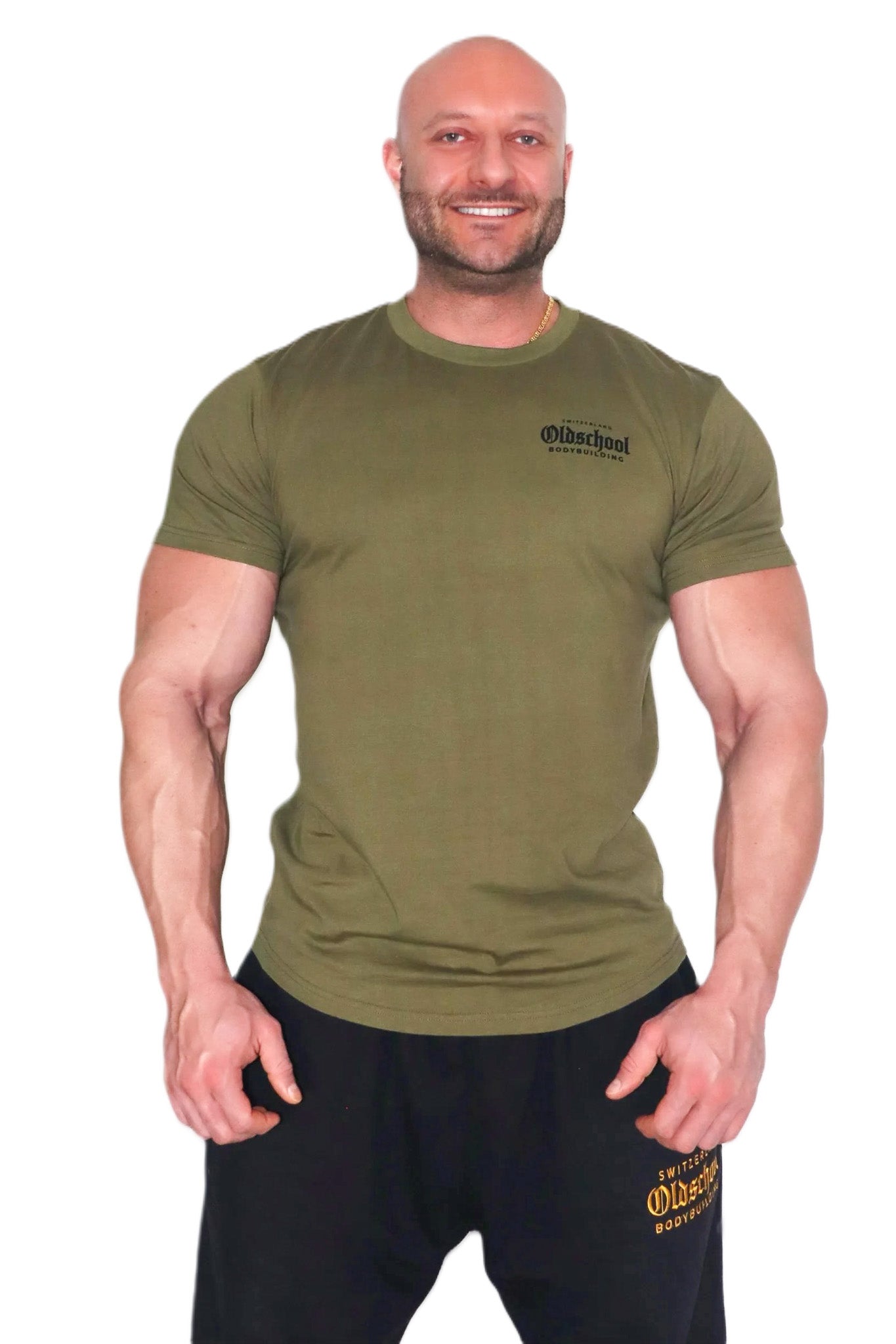 Oldschool Bodybuilding Switzerland Classic T-Shirt - Olive