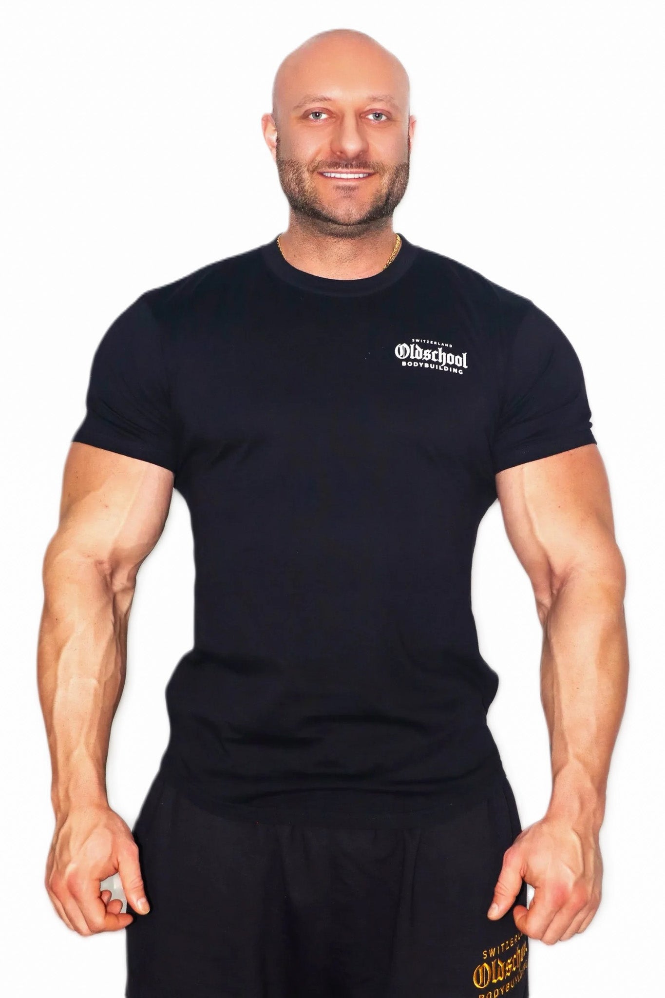 Oldschool Bodybuilding Switzerland Classic T-Shirt - Schwarz