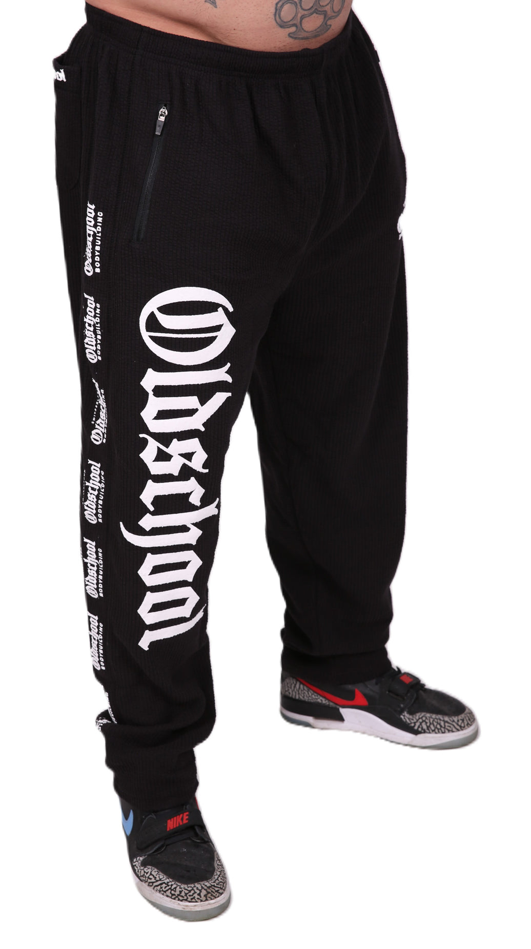Oldschool Bodybuilding Switzerland Hardcore Pants - Schwarz/Weiss