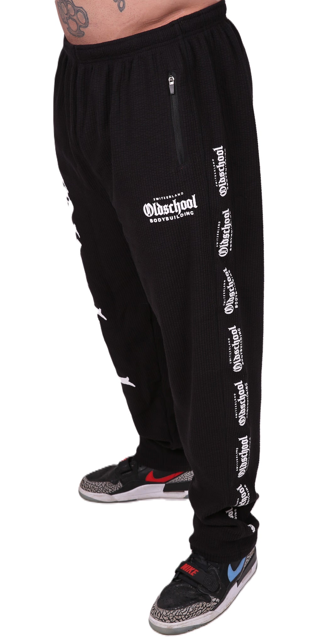 Oldschool Bodybuilding Switzerland Hardcore Pants - Schwarz/Weiss