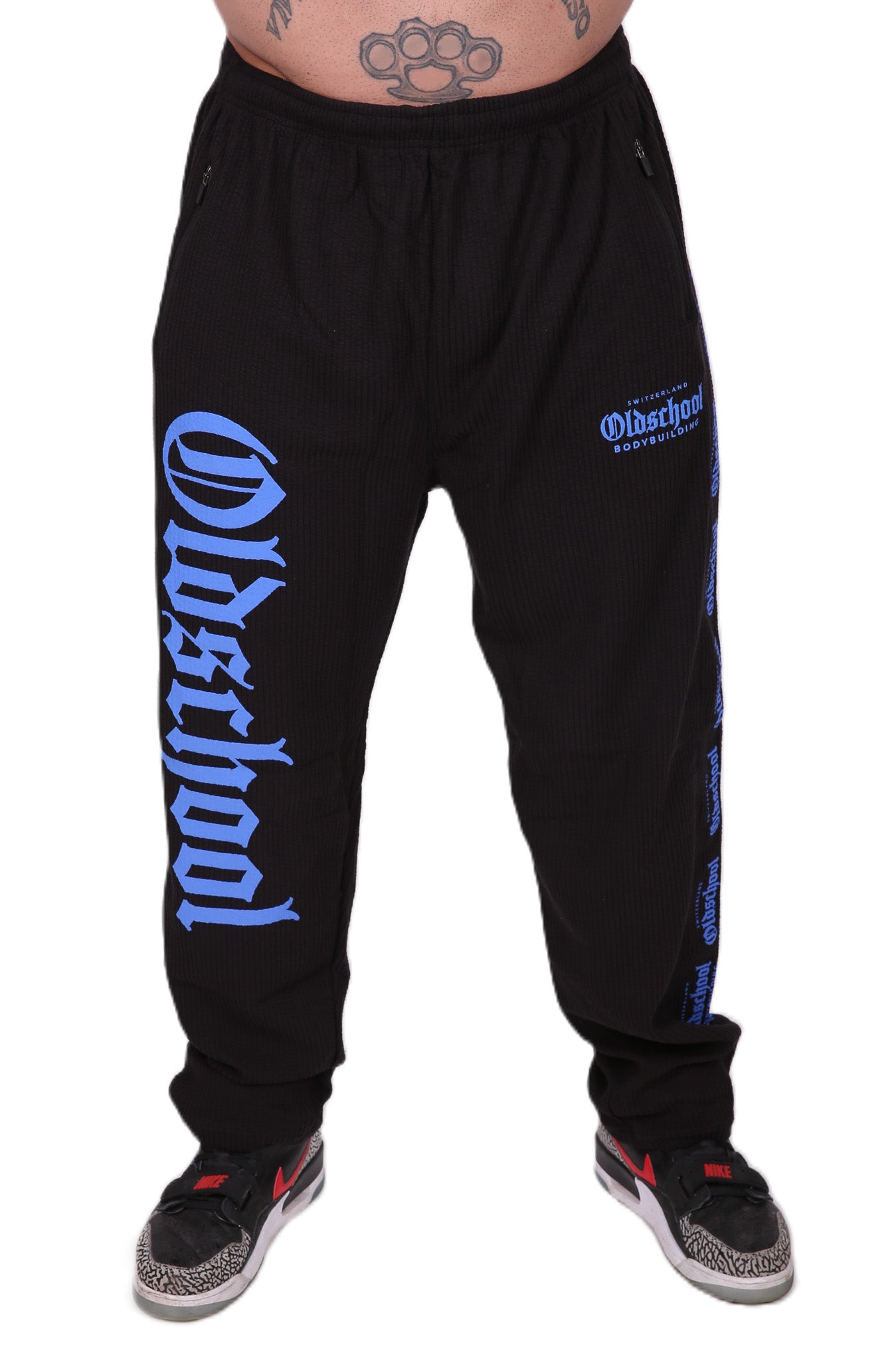 Oldschool Bodybuilding Switzerland Hardcore Pants - Schwarz/Blau