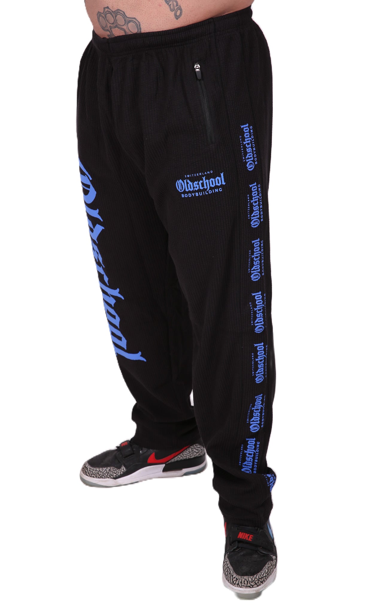 Oldschool Bodybuilding Switzerland Hardcore Pants - Schwarz/Blau