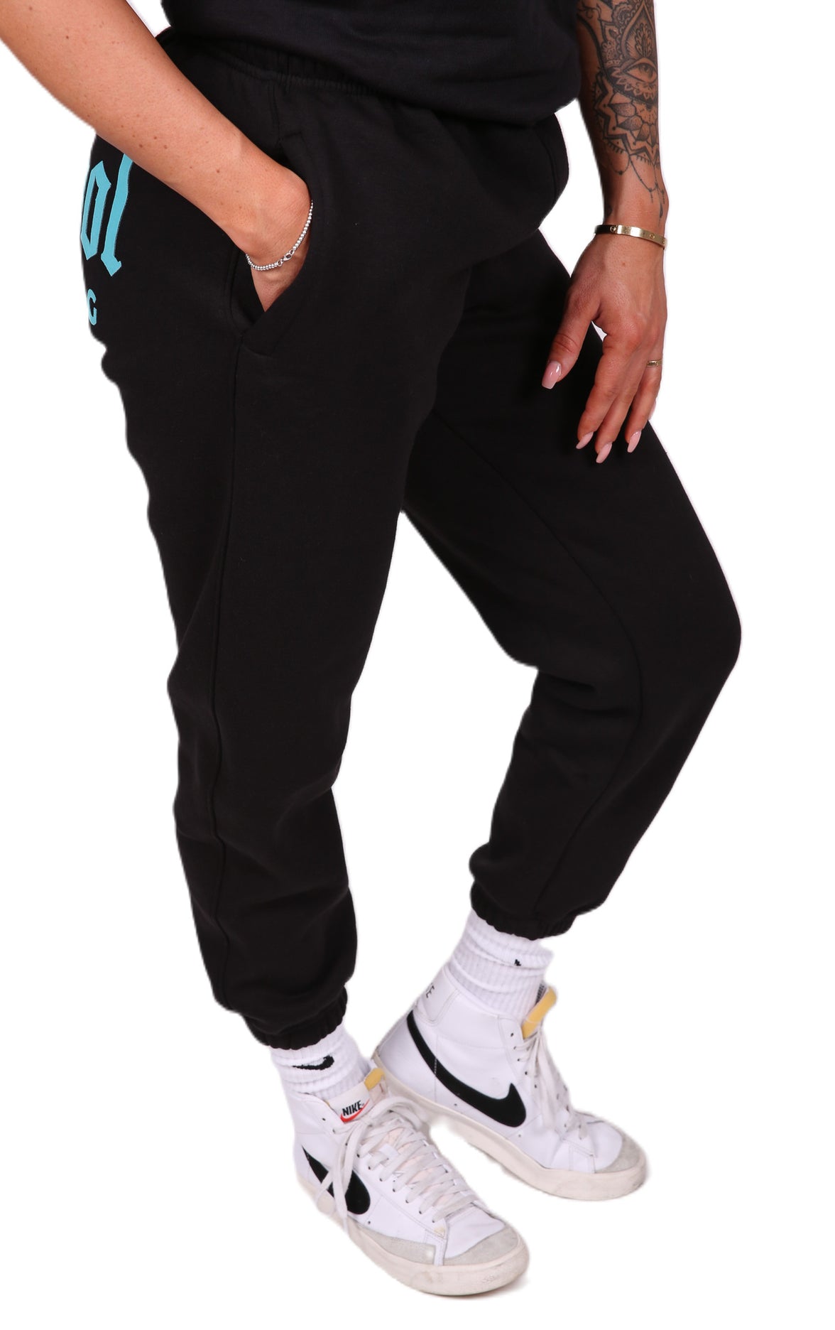 Oldschool Bodybuilding Switzerland Giulia Booty Pants- Schwarz/Türkis