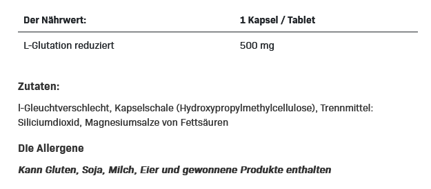 All Nutrition L-Glutathione Vegan Caps - 100 Kapseln