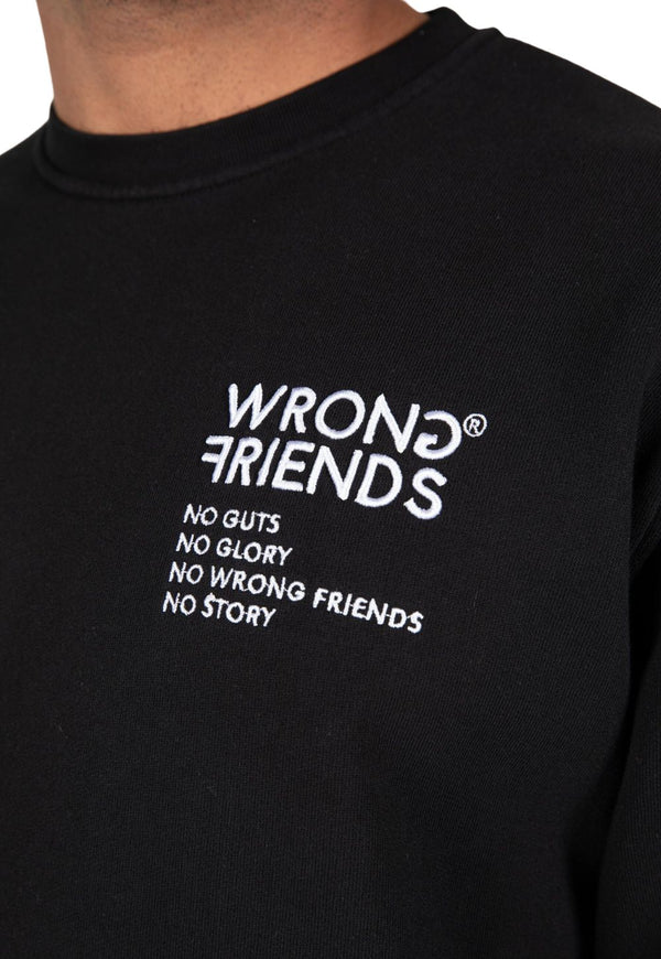 Wrong Friends No Guts No Glory Sweater - Schwarz