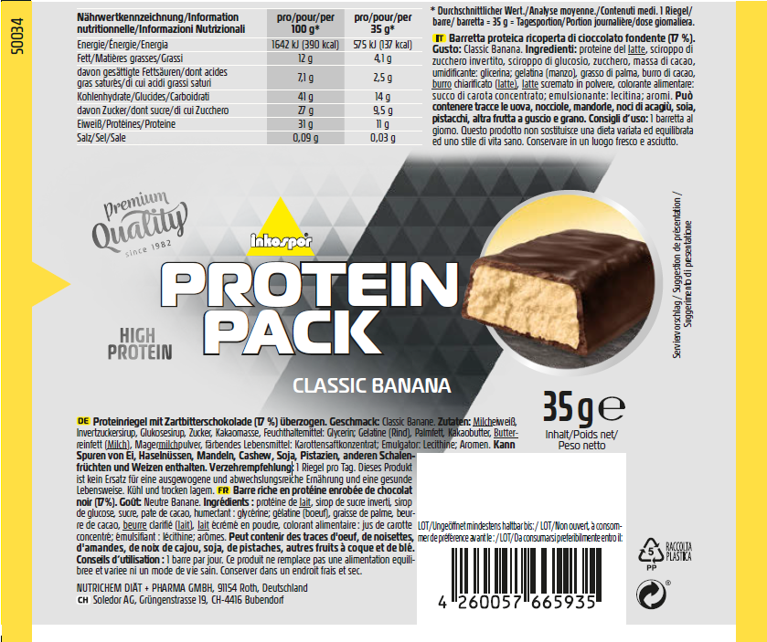 Inkospor Protein Pack Classic Banane