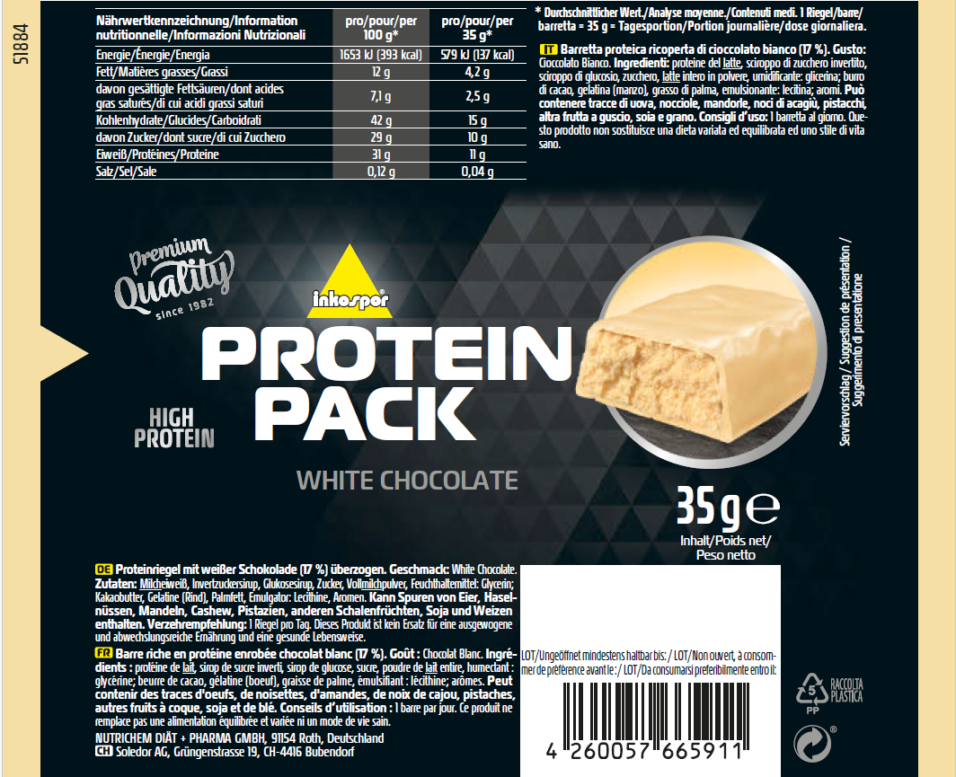 Inkospor Protein Pack White Chocolate