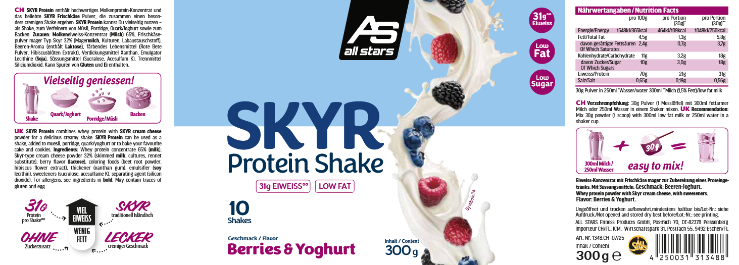 All Stars Skyr Protein 300g