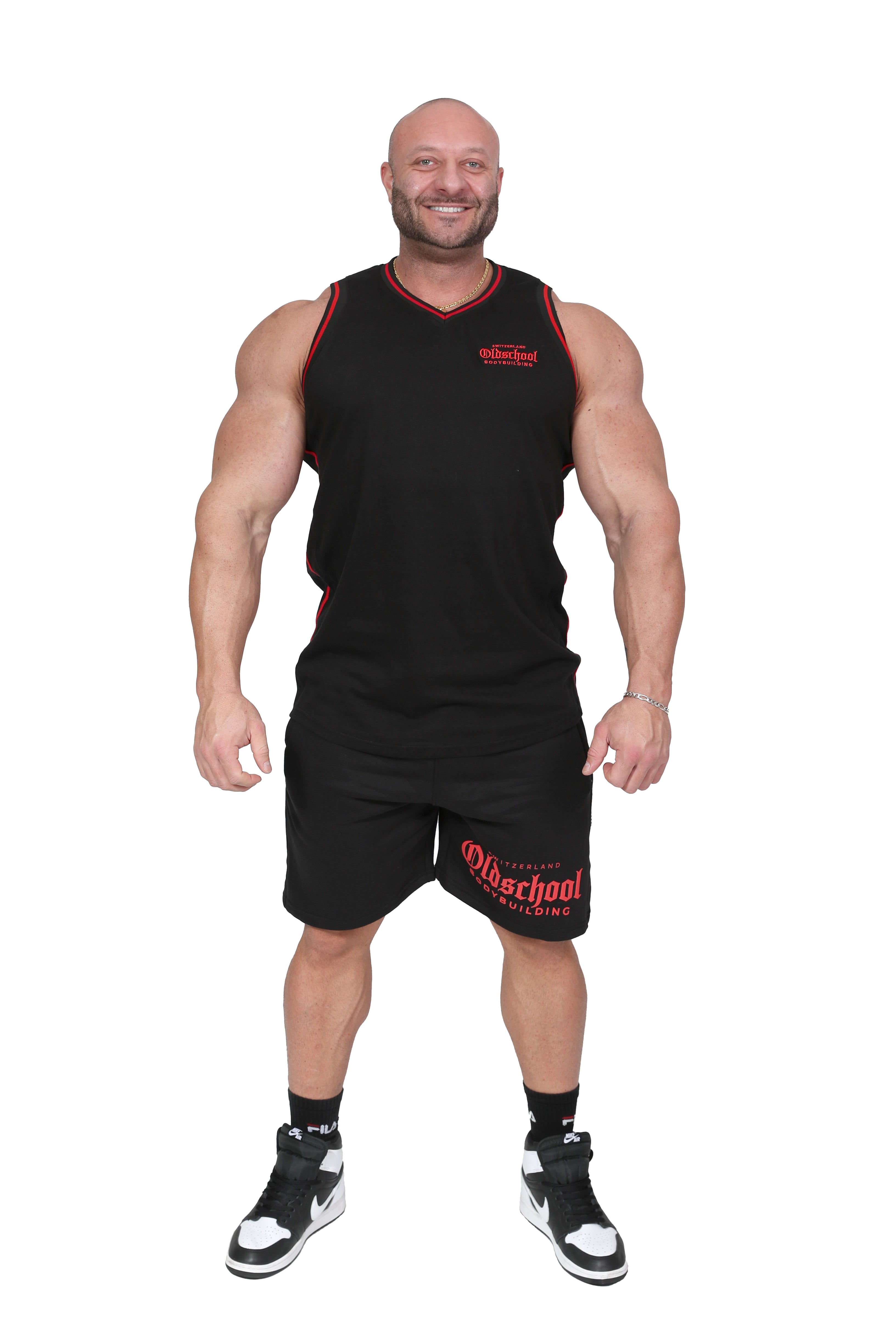 Alicante BIGSHOULDERS Tank Schwarz/Weiss/Rot