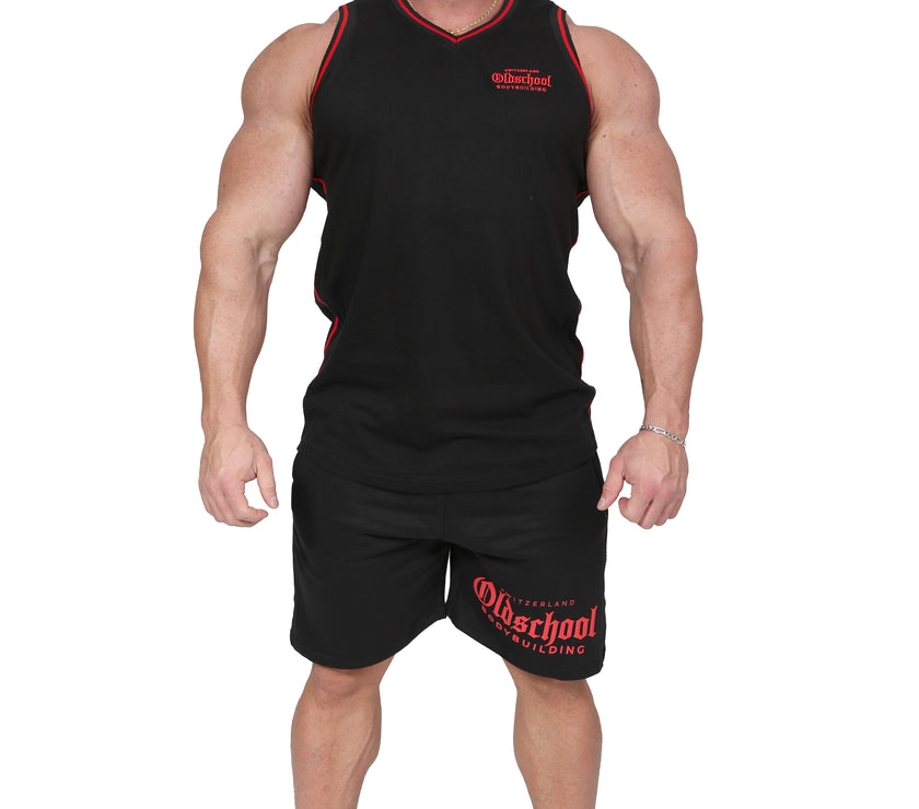 Alicante BIGSHOULDERS Tank Schwarz/Weiss/Rot