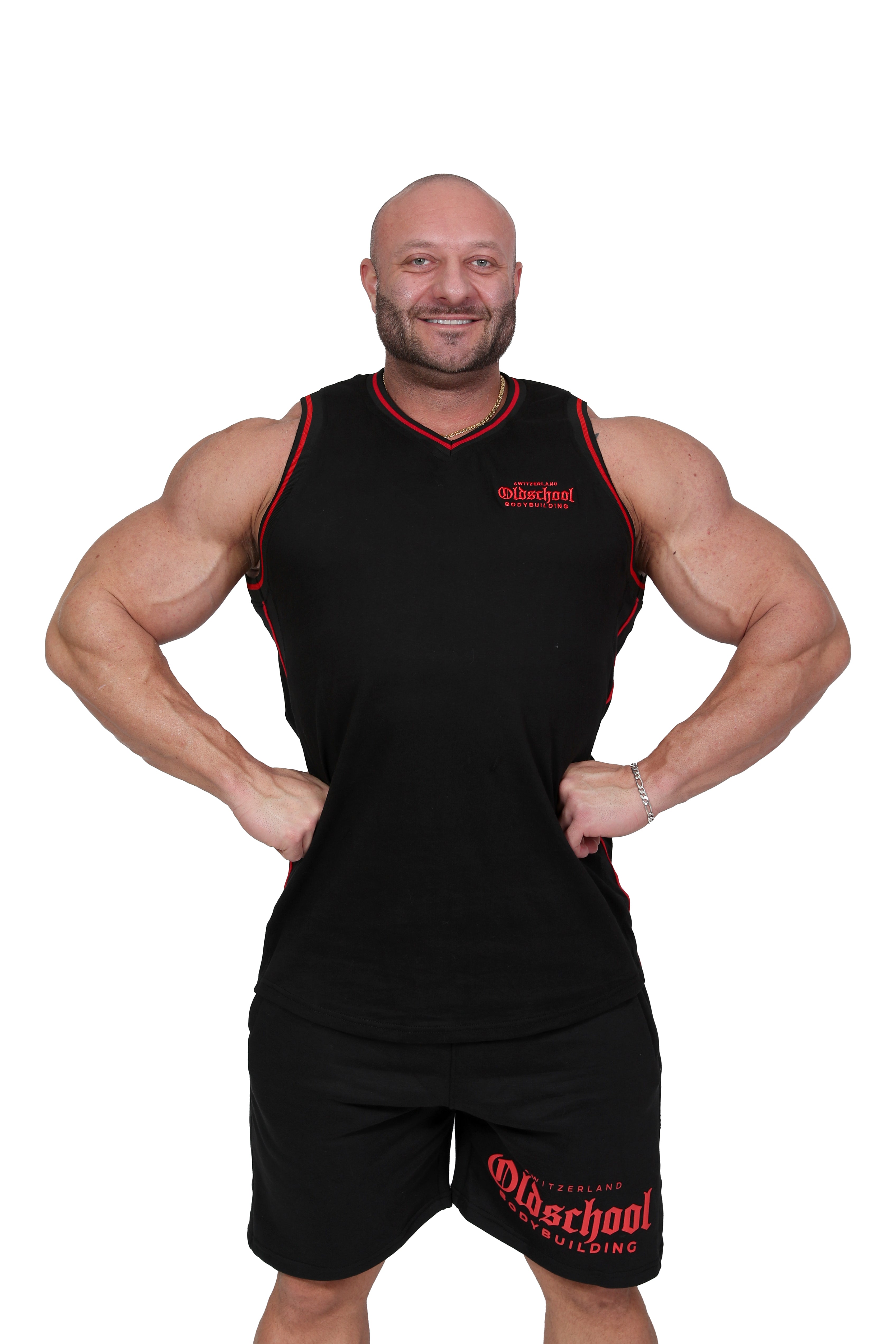 Alicante BIGSHOULDERS Tank Schwarz/Weiss/Rot