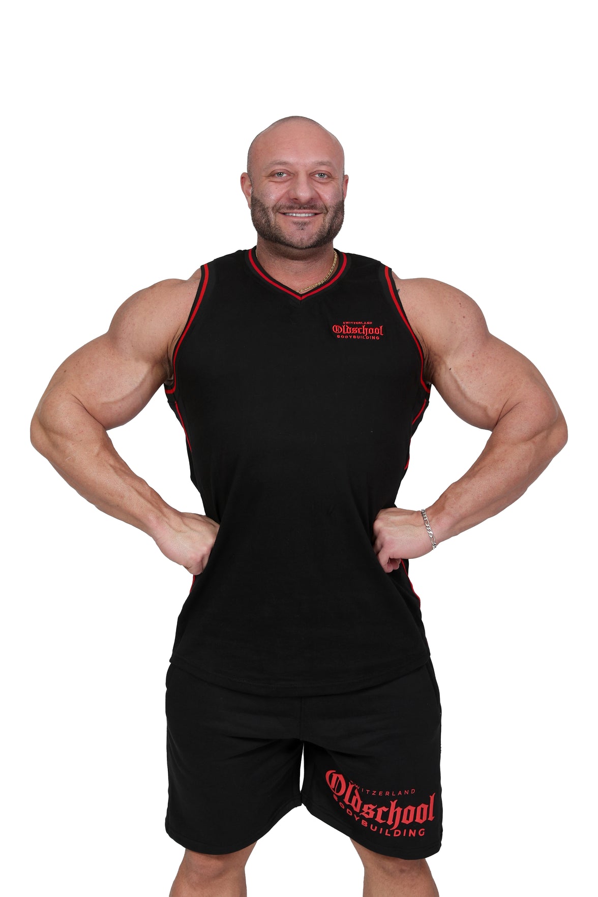 Alicante BIGSHOULDERS Tank Schwarz/Weiss/Rot
