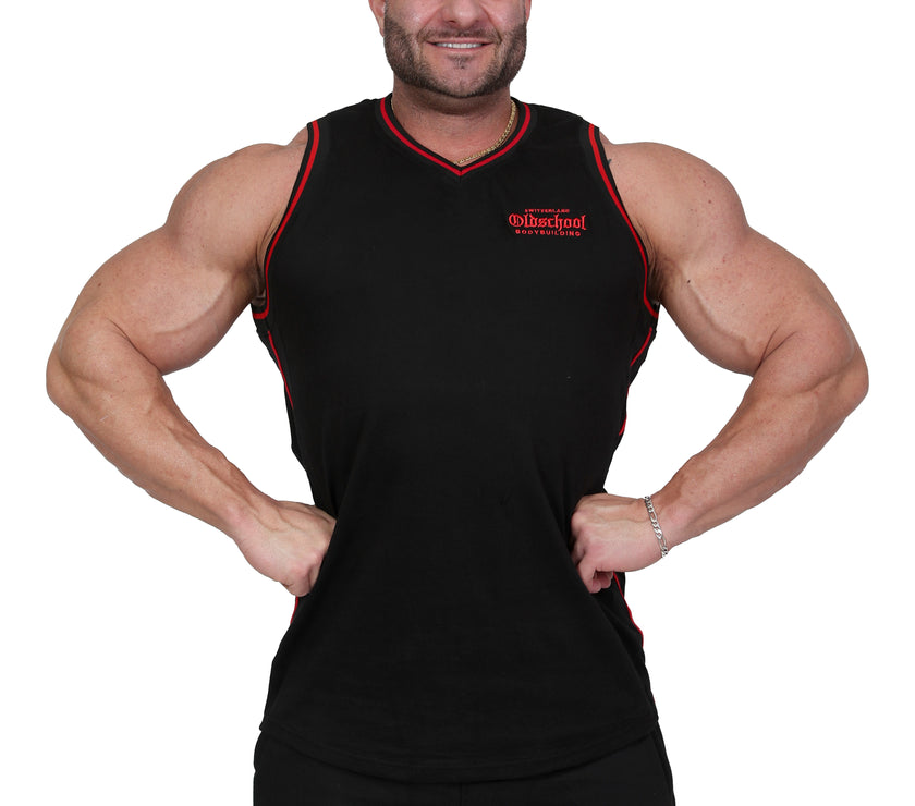 Alicante BIGSHOULDERS Tank Schwarz/Weiss/Rot
