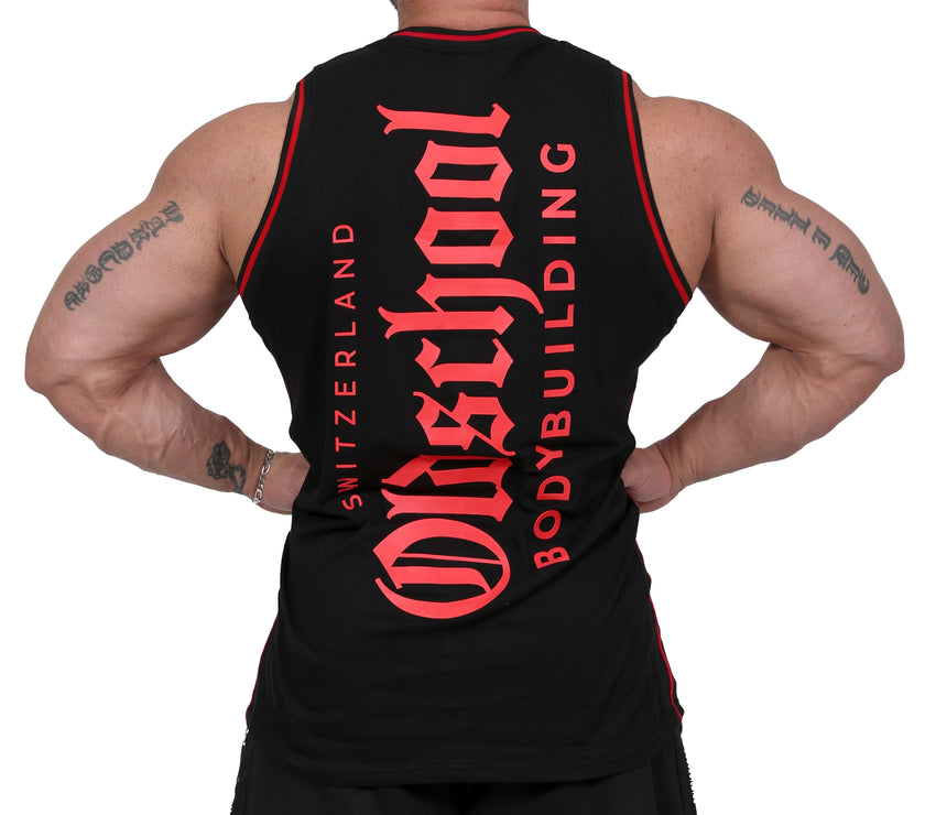 Alicante BIGSHOULDERS Tank Schwarz/Weiss/Rot