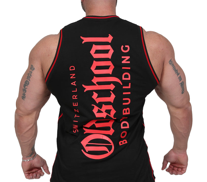 Alicante BIGSHOULDERS Tank Schwarz/Weiss/Rot