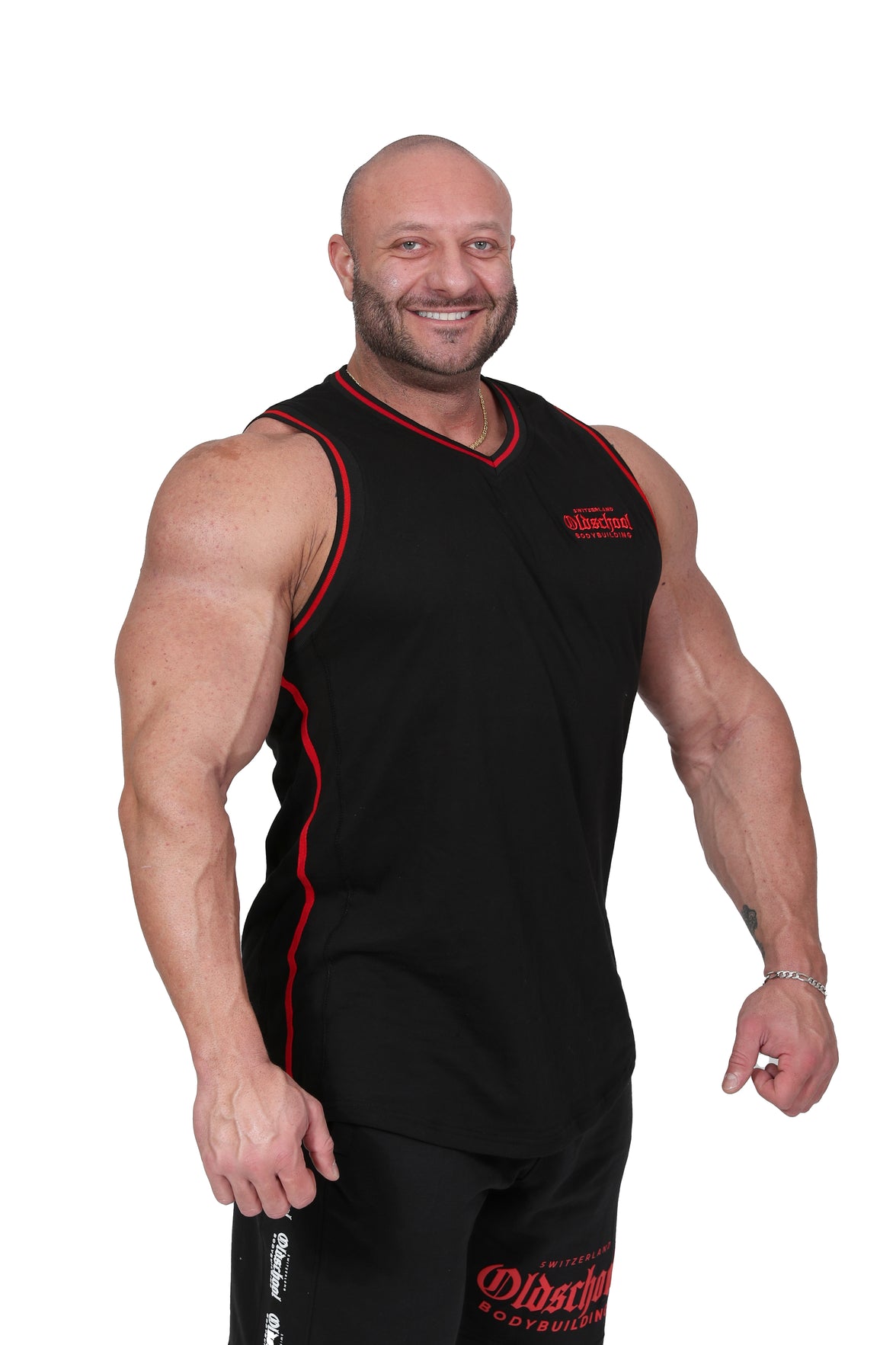 Alicante BIGSHOULDERS Tank Schwarz/Weiss/Rot