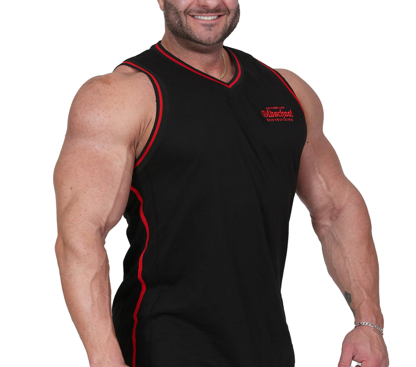 Alicante BIGSHOULDERS Tank Schwarz/Weiss/Rot