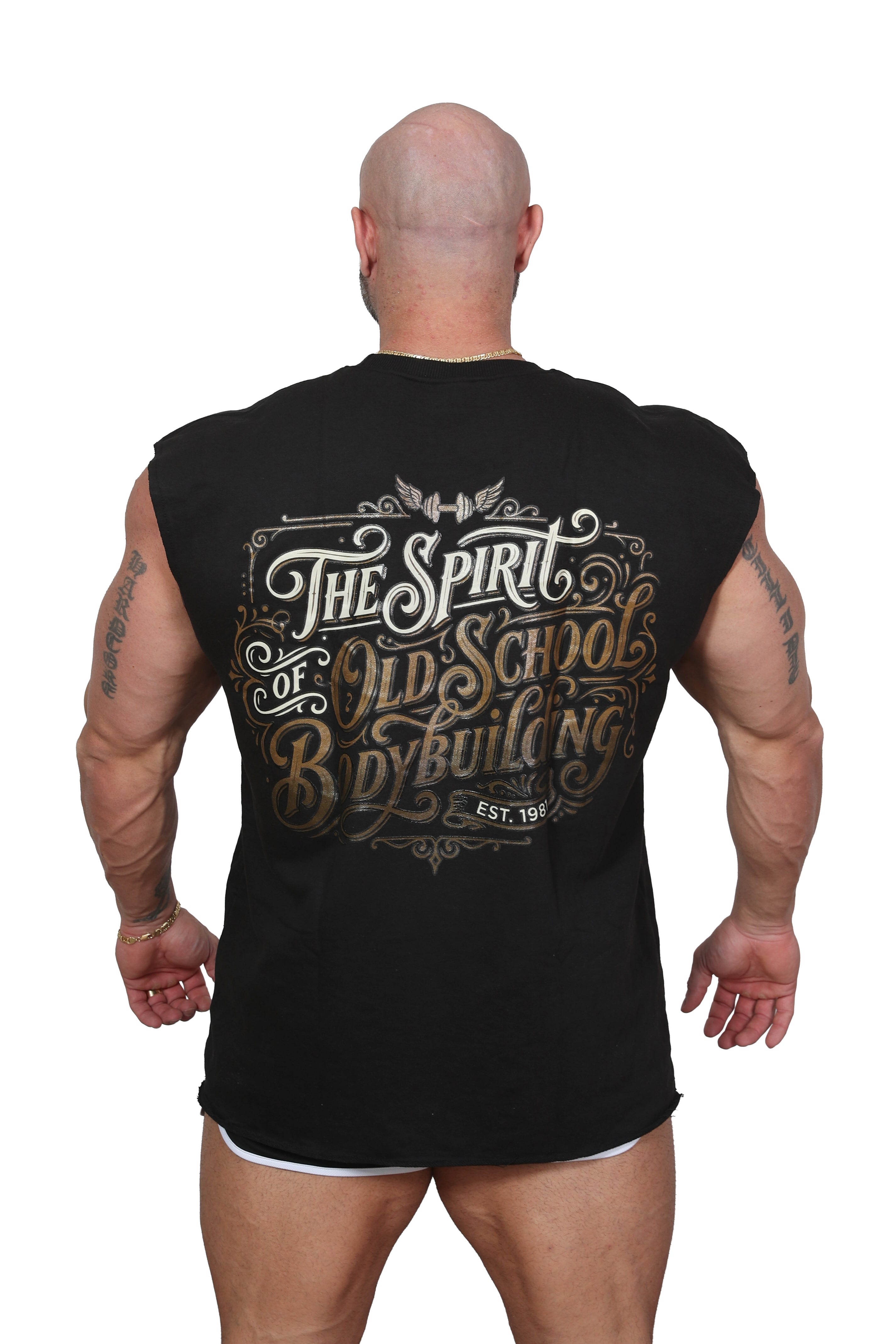 Oversize Sleeveless Calpe Spirit Shirt SCHWARZ/GOLD