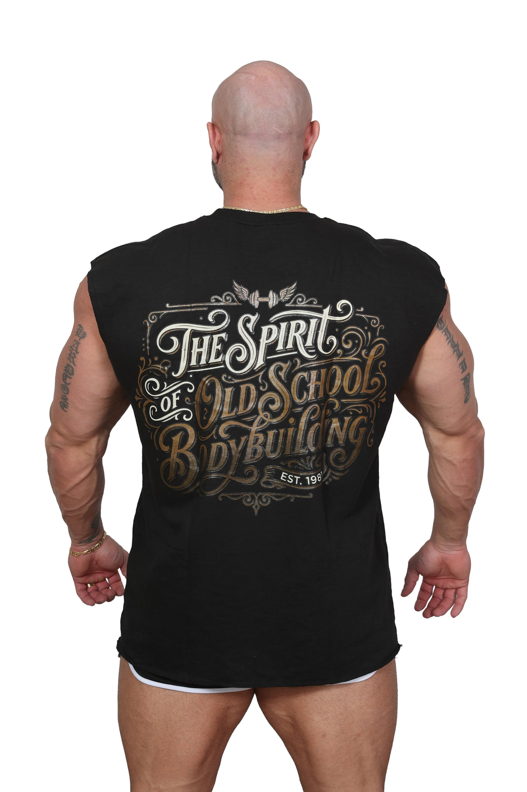Oversize Sleeveless Calpe Spirit Shirt SCHWARZ/GOLD