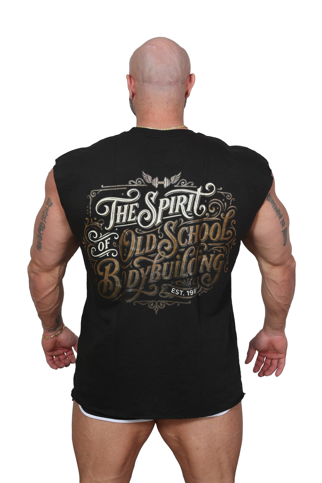 Oversize Sleeveless Calpe Spirit Shirt SCHWARZ/GOLD