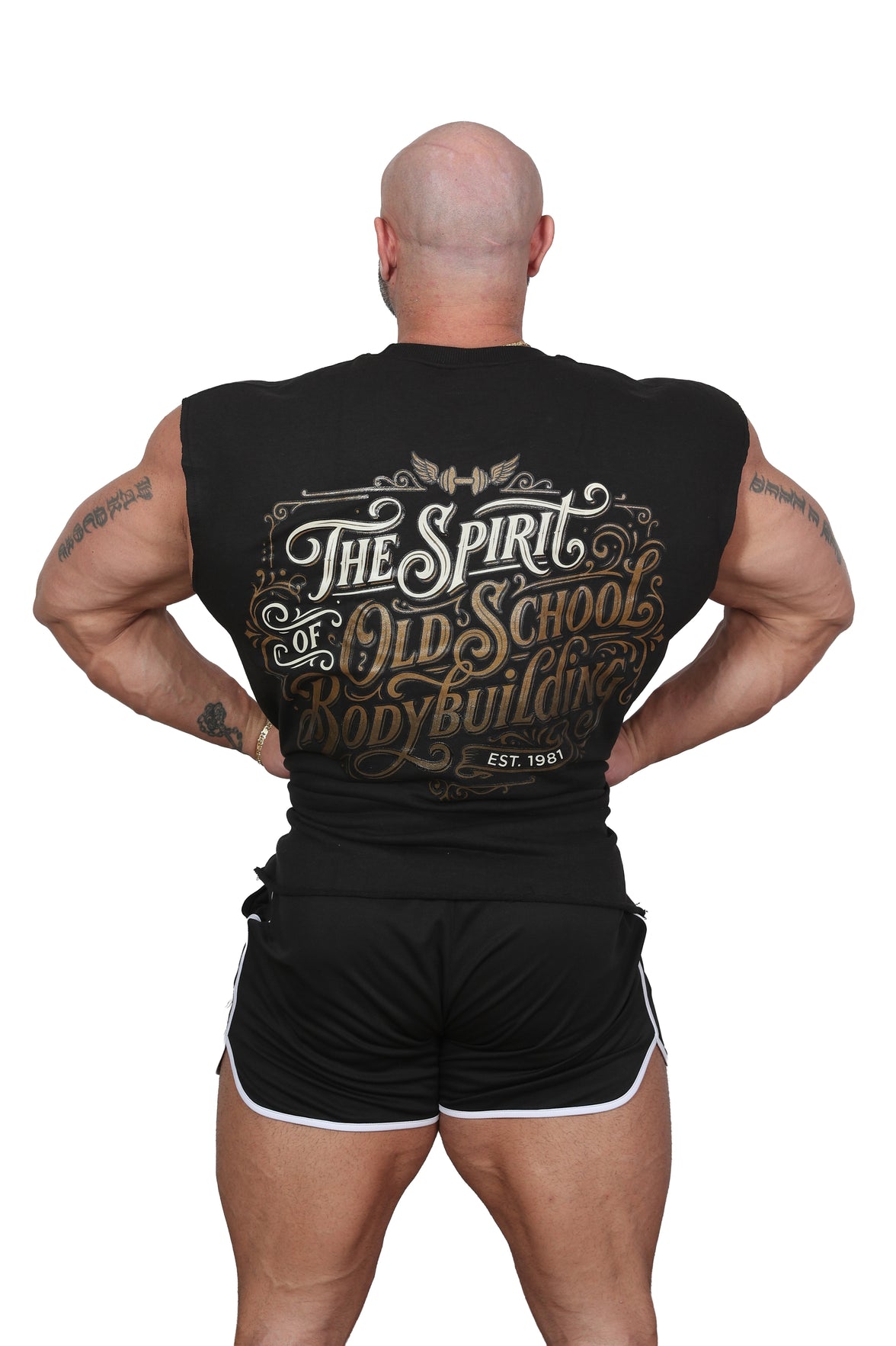 Oversize Sleeveless Calpe Spirit Shirt SCHWARZ/GOLD